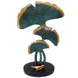 Leaf Decoration Resin Anti Slip Anti Fade Modern Desktop Leaves Ornament Model for Living Room Hallway Blue - Extra Image