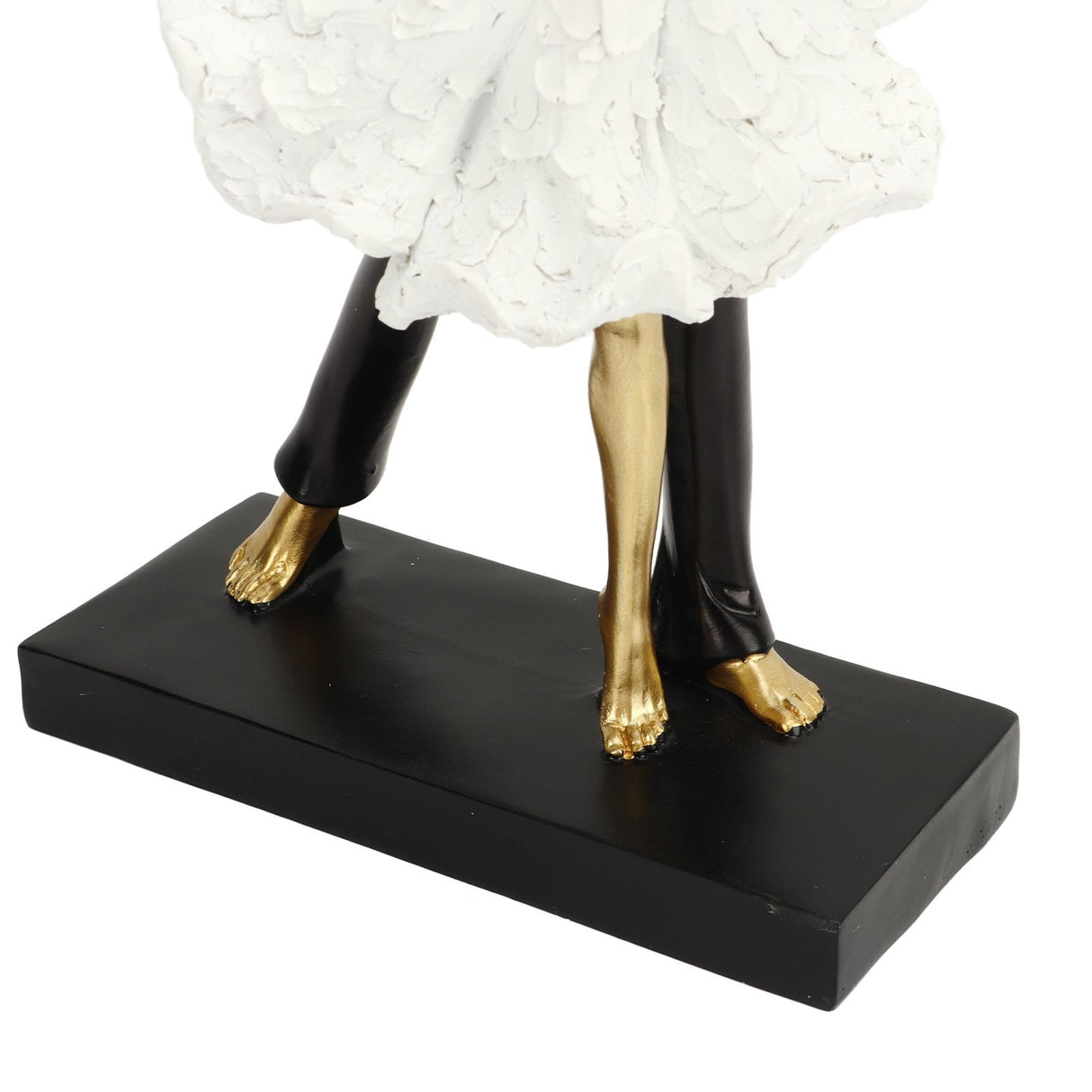 Romantic Couple Dancing Sculpture Decoration Resin Elegant Couple Ballet Dancer Statue Figurine Ornament Gold 7130W‑02
