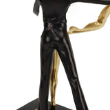 Romantic Couple Dancing Sculpture Decoration Resin Elegant Couple Ballet Dancer Statue Figurine Ornament Gold 7130W‑02