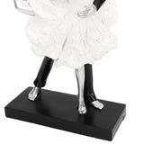 Couple Dancing Sculpture Modern Simple Innovative Resin Hand Crafted Couple Dancing Abstract Statue Silver Ballet Dance for Two People - Extra Image