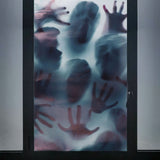 Halloween Decorations PVC Large Halloween Window Cling Scary Halloween Window Sticker - Extra Image