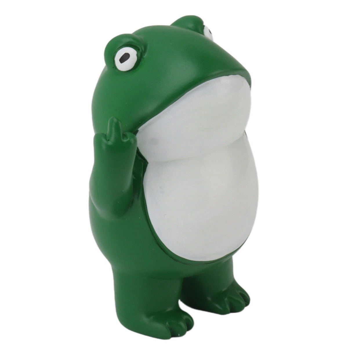 Middle Finger Frog Ornament Outdoor Patio Quirky Little Frog Ornament for Home Office Desktop