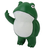 Middle Finger Frog Ornament Outdoor Patio Quirky Little Frog Ornament for Home Office Desktop