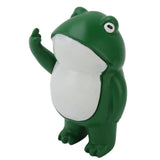 Middle Finger Frog Ornament Outdoor Patio Quirky Little Frog Ornament for Home Office Desktop - 45-Degree Angle