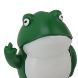 Middle Finger Frog Ornament Outdoor Patio Quirky Little Frog Ornament for Home Office Desktop