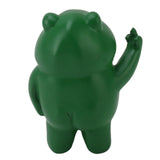 Middle Finger Frog Ornament Outdoor Patio Quirky Little Frog Ornament for Home Office Desktop - Extra Image