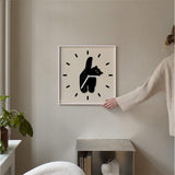 Wall Clock Innovative Nordic Style Cute Cat Pattern Silent Prevents Ticking Living Room Wall Clock for Kitchen Bedroom 30x30cm / 11.8x11.8in