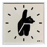 Wall Clock Innovative Nordic Style Cute Cat Pattern Silent Prevents Ticking Living Room Wall Clock for Kitchen Bedroom 40x40cm / 15.7x15.7in
