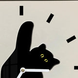 Wall Clock Innovative Nordic Style Cute Cat Pattern Silent Prevents Ticking Living Room Wall Clock for Kitchen Bedroom 40x40cm / 15.7x15.7in