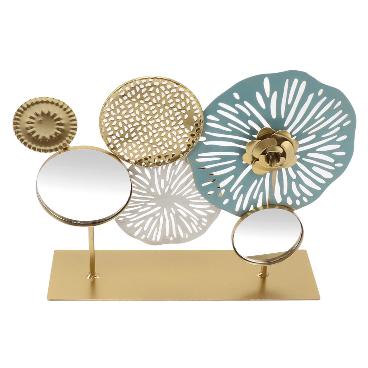Entrance Hall Desktop Iron Ornament with Mirror Living Room Entrance Hall Decoration for Home Hotel