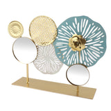 Entrance Hall Desktop Iron Ornament with Mirror Living Room Entrance Hall Decoration for Home Hotel - Top-Down View
