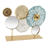 Entrance Hall Desktop Iron Ornament with Mirror Living Room Entrance Hall Decoration for Home Hotel