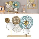 Entrance Hall Desktop Iron Ornament with Mirror Living Room Entrance Hall Decoration for Home Hotel