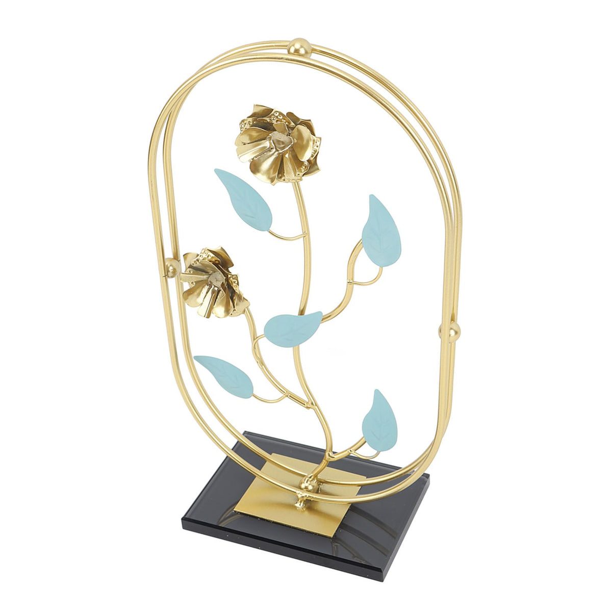 Table Top Ornament Nordic Style Innovative Metal Iron Craft Decoration for TV Cabinet Rose