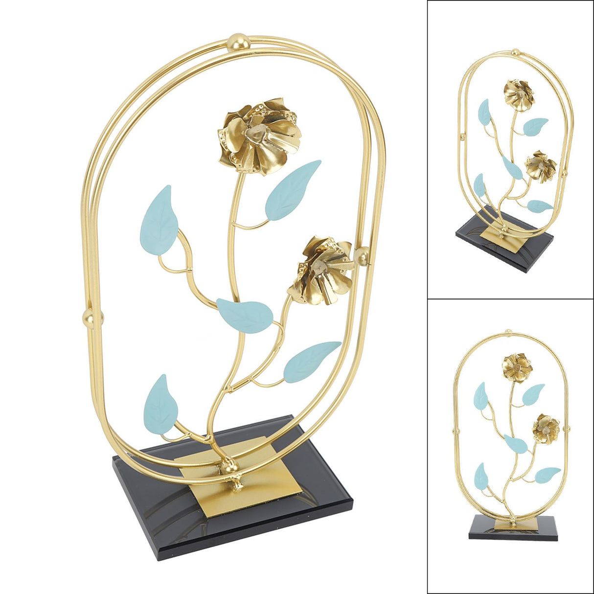 Table Top Ornament Nordic Style Innovative Metal Iron Craft Decoration for TV Cabinet Rose