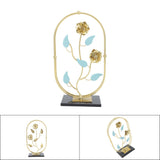 Table Top Ornament Nordic Style Innovative Metal Iron Craft Decoration for TV Cabinet Rose