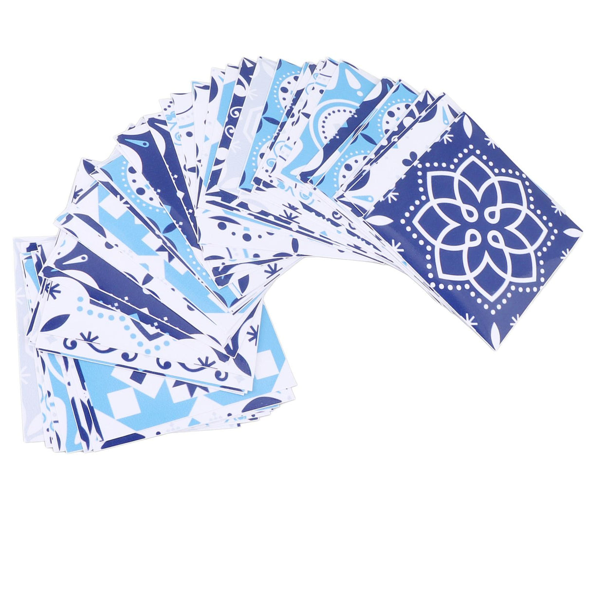 64Pcs Mediterranean Style Tile Paste Sticler Kitchen Bathroom Self Adhesive Removable Glossy Film Tile Sticker 10cm