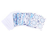 64Pcs Mediterranean Style Tile Paste Sticler Kitchen Bathroom Self Adhesive Removable Glossy Film Tile Sticker 10cm