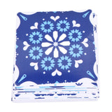 64Pcs Mediterranean Style Tile Paste Sticler Kitchen Bathroom Self Adhesive Removable Glossy Film Tile Sticker 10cm