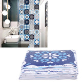 64Pcs Mediterranean Style Tile Paste Sticler Kitchen Bathroom Self Adhesive Removable Glossy Film Tile Sticker 10cm