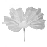Gauze Flower 19.7in Diameter Soft Bright Colors Light Reusable Handcrafted Organza Flower for Wedding Photography Family White - Front View