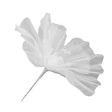 Gauze Flower 19.7in Diameter Soft Bright Colors Light Reusable Handcrafted Organza Flower for Wedding Photography Family White - Side View