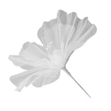 Gauze Flower 19.7in Diameter Soft Bright Colors Light Reusable Handcrafted Organza Flower for Wedding Photography Family White - Top-Down View