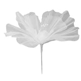 Gauze Flower 19.7in Diameter Soft Bright Colors Light Reusable Handcrafted Organza Flower for Wedding Photography Family White - 45-Degree Angle