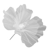 Gauze Flower 19.7in Diameter Soft Bright Colors Light Reusable Handcrafted Organza Flower for Wedding Photography Family White - Extra Image
