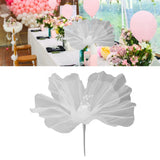 Gauze Flower 19.7in Diameter Soft Bright Colors Light Reusable Handcrafted Organza Flower for Wedding Photography Family White - Extra Image