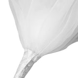 Gauze Flower 19.7in Diameter Soft Bright Colors Light Reusable Handcrafted Organza Flower for Wedding Photography Family White - Extra Image