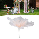 Gauze Flower 19.7in Diameter Soft Bright Colors Light Reusable Handcrafted Organza Flower for Wedding Photography Family Pink - Extra Image