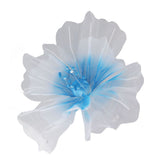 Gauze Flower 19.7in Diameter Soft Bright Colors Light Reusable Handcrafted Organza Flower for Wedding Photography Family Blue - Side View