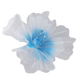 Gauze Flower 19.7in Diameter Soft Bright Colors Light Reusable Handcrafted Organza Flower for Wedding Photography Family Blue - 45-Degree Angle