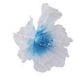 Gauze Flower 19.7in Diameter Soft Bright Colors Light Reusable Handcrafted Organza Flower for Wedding Photography Family Blue - Rear View