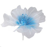 Gauze Flower 19.7in Diameter Soft Bright Colors Light Reusable Handcrafted Organza Flower for Wedding Photography Family Blue - Low Angle