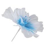 Gauze Flower 19.7in Diameter Soft Bright Colors Light Reusable Handcrafted Organza Flower for Wedding Photography Family Blue - Extra Image