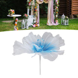 Gauze Flower 19.7in Diameter Soft Bright Colors Light Reusable Handcrafted Organza Flower for Wedding Photography Family Blue - Extra Image