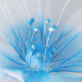 Gauze Flower 19.7in Diameter Soft Bright Colors Light Reusable Handcrafted Organza Flower for Wedding Photography Family Blue - Extra Image