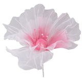 Gauze Flower 19.7in Diameter Soft Bright Colors Light Reusable Handcrafted Organza Flower for Wedding Photography Family Rose Red - Front View