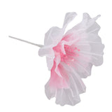 Gauze Flower 19.7in Diameter Soft Bright Colors Light Reusable Handcrafted Organza Flower for Wedding Photography Family Rose Red - Side View