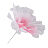 Gauze Flower 19.7in Diameter Soft Bright Colors Light Reusable Handcrafted Organza Flower for Wedding Photography Family Rose Red - 45-Degree Angle