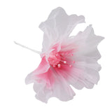 Gauze Flower 19.7in Diameter Soft Bright Colors Light Reusable Handcrafted Organza Flower for Wedding Photography Family Rose Red - Low Angle