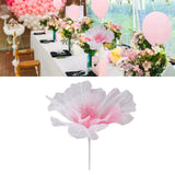 Gauze Flower 19.7in Diameter Soft Bright Colors Light Reusable Handcrafted Organza Flower for Wedding Photography Family Rose Red - Extra Image