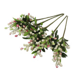 5PCS Artificial Berries Artificial Pip Berry Stems Decoration for Living Room Office Purple