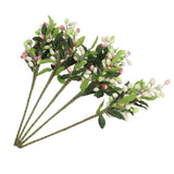 5PCS Artificial Berries Artificial Pip Berry Stems Decoration for Living Room Office Purple