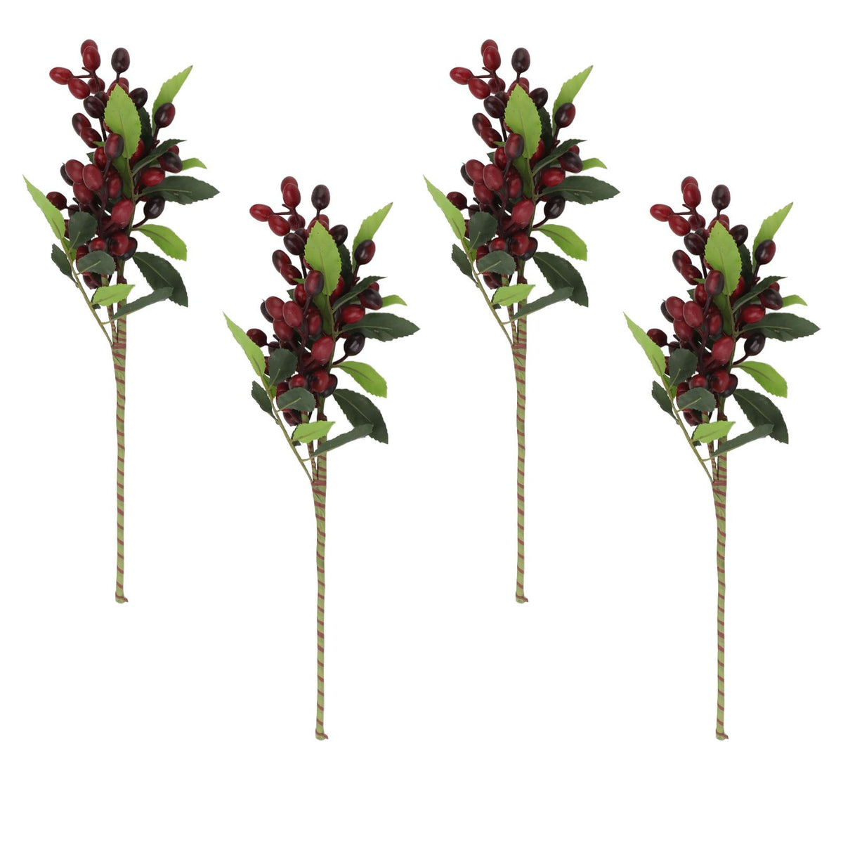 5PCS Artificial Berries Artificial Pip Berry Stems Decoration for Living Room Office Red