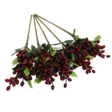 5PCS Artificial Berries Artificial Pip Berry Stems Decoration for Living Room Office Red