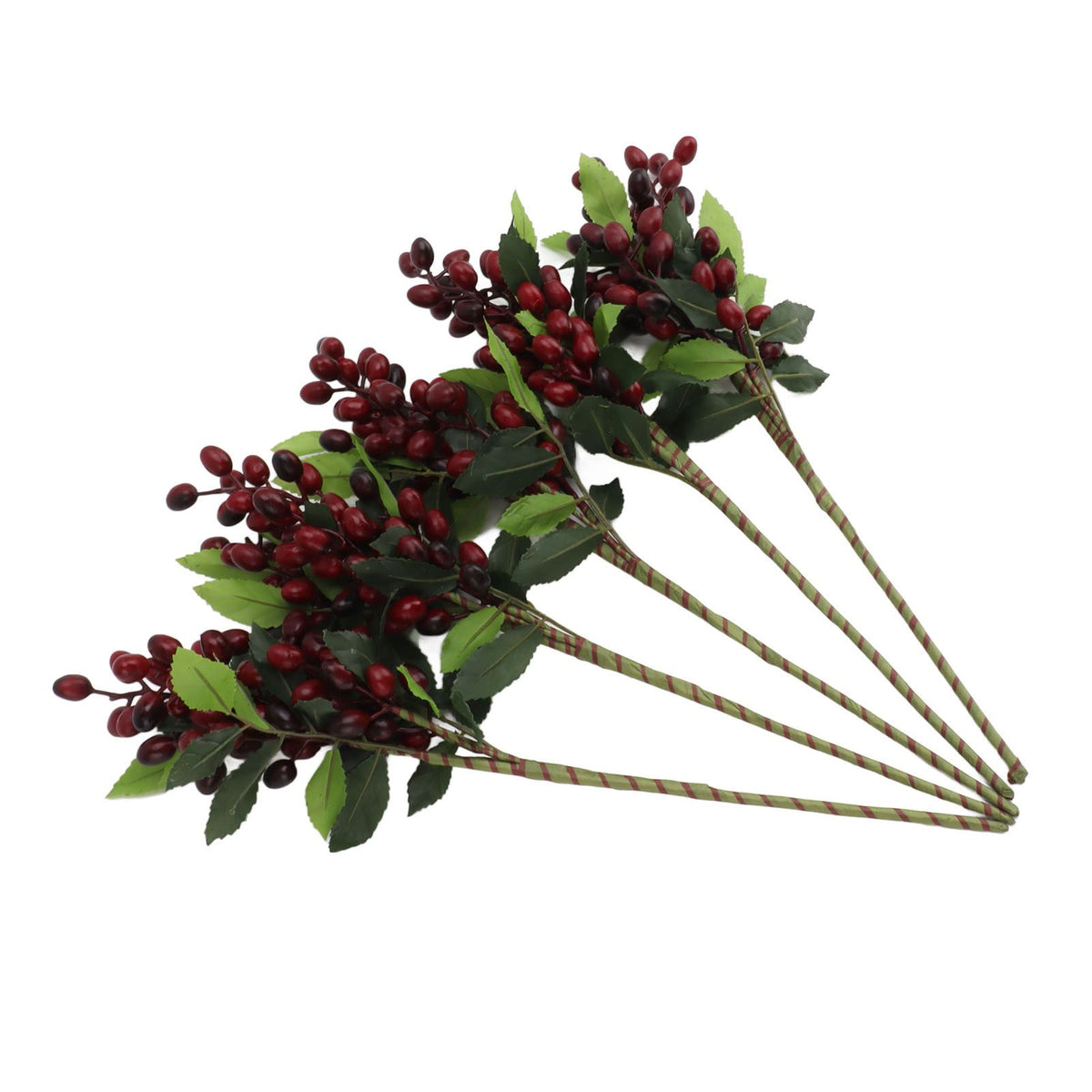 5PCS Artificial Berries Artificial Pip Berry Stems Decoration for Living Room Office Red