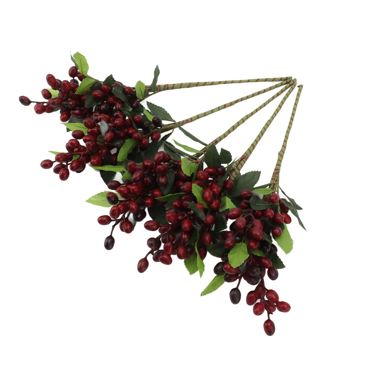 5PCS Artificial Berries Artificial Pip Berry Stems Decoration for Living Room Office Red